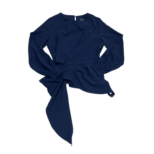 Top Long Sleeve By Gracia In Navy, Size: M