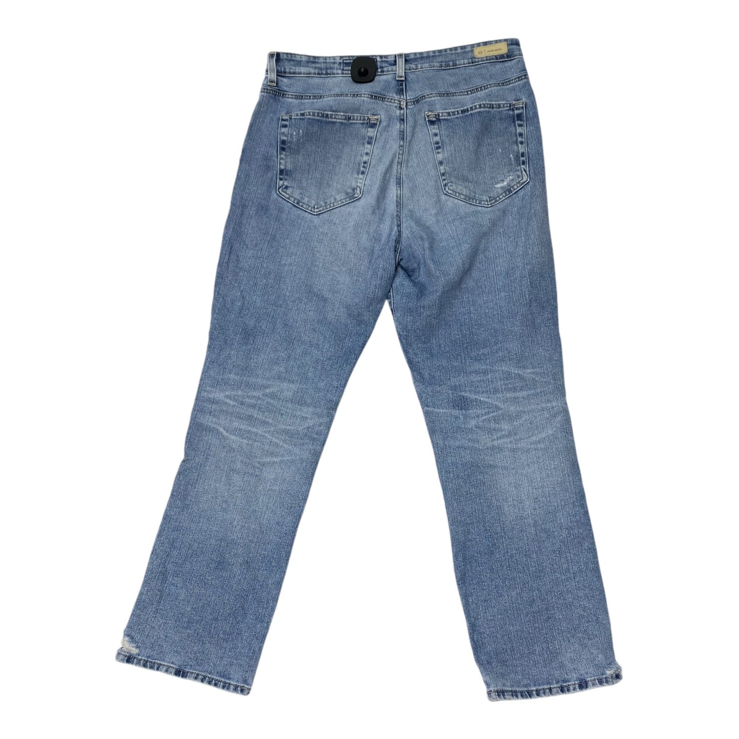 Jeans Straight By Ag Jeans In Blue Denim, Size: 14