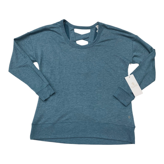 Athletic Top Long Sleeve Crewneck By Balance Collection In Blue, Size: L