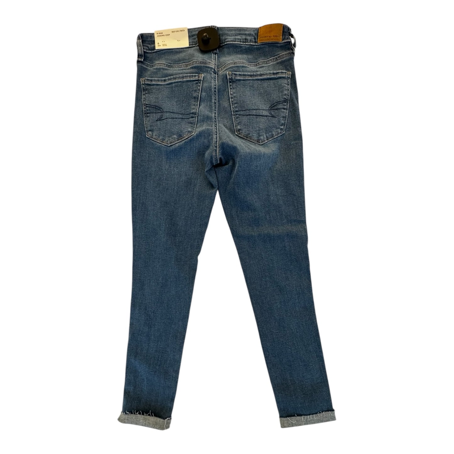 Jeans Skinny By American Eagle In Blue Denim, Size: 6