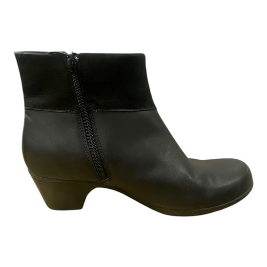 Boots Ankle Heels By Clarks In Black, Size: 10