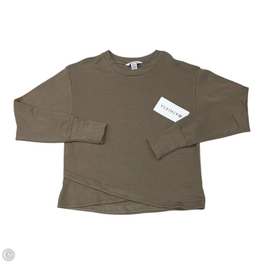 Athletic Top Long Sleeve Crewneck By Athleta In Taupe, Size: Xs