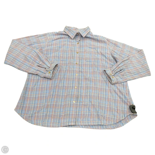 Top Long Sleeve By Woolrich In Plaid Pattern, Size: Xl