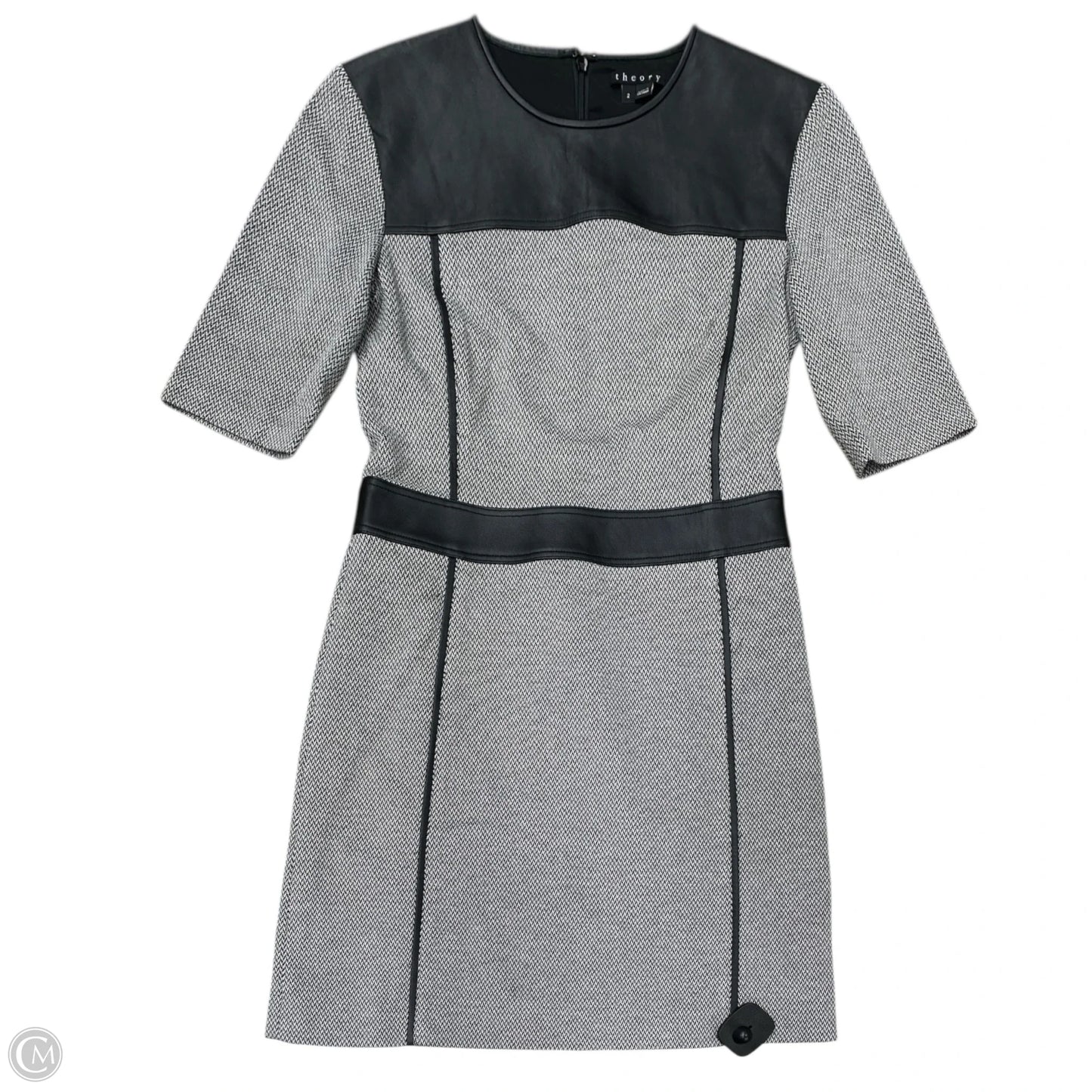 Dress Party Short By Theory In Black & Grey, Size: 2