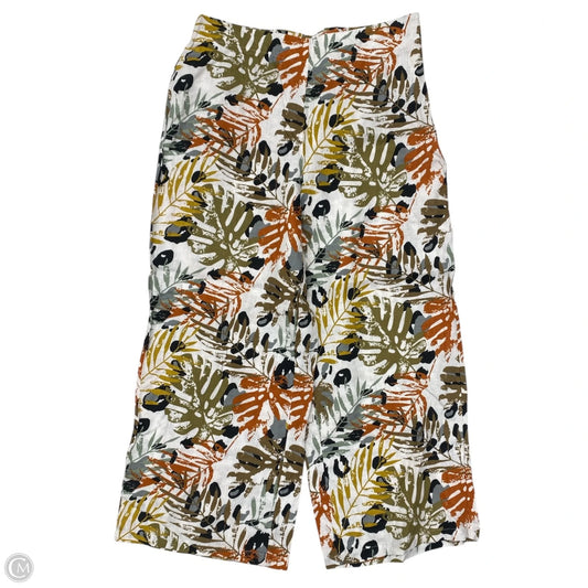 Pants Linen By Tahari In Floral Print, Size: L