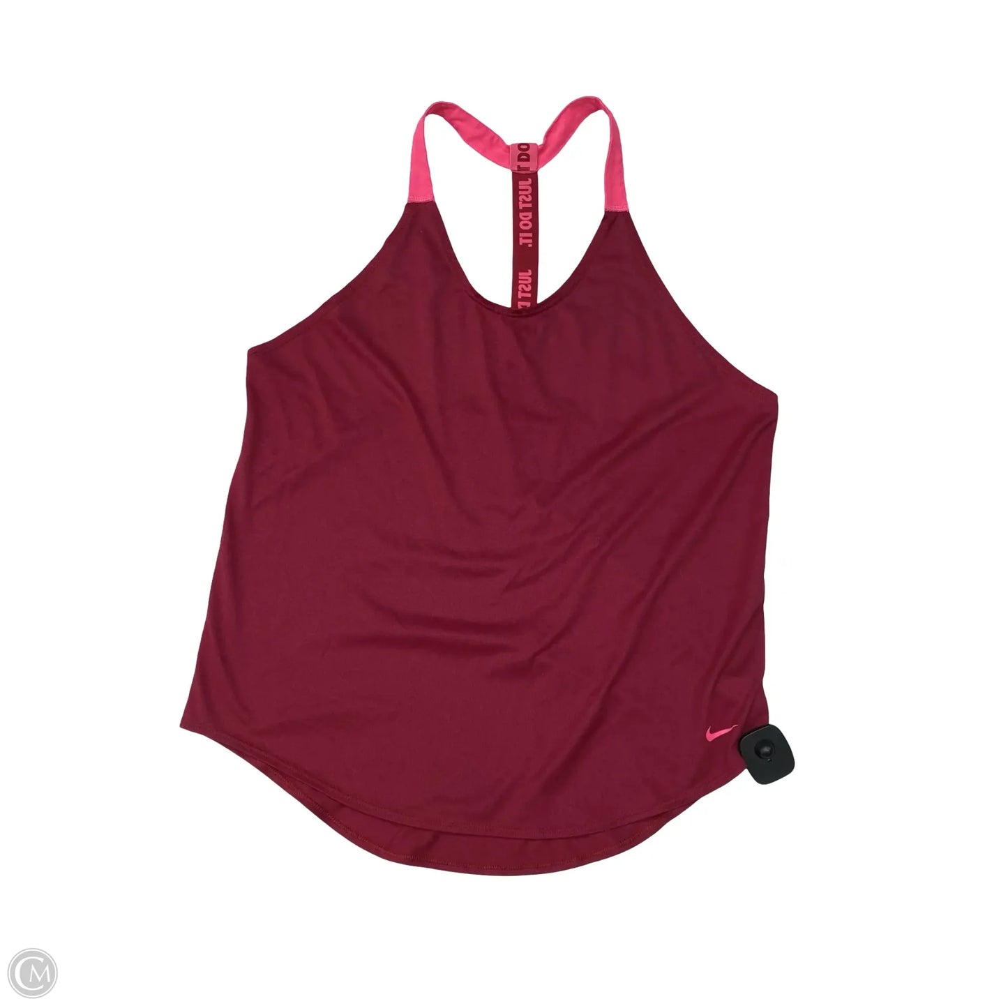 Athletic Tank Top By Nike In Pink & Red, Size: L