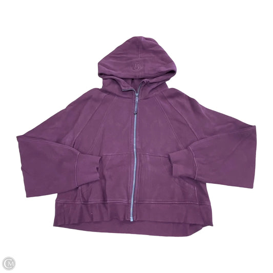 Athletic Sweatshirt Hoodie By Lululemon In Purple, Size: M