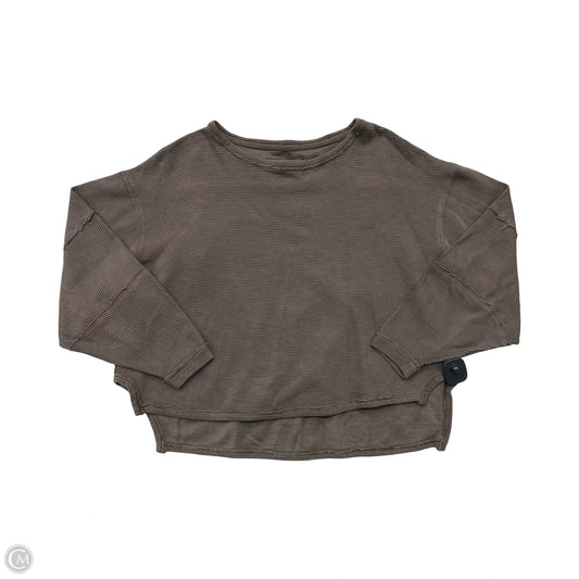 Top Long Sleeve By We The Free In Taupe, Size: Xs