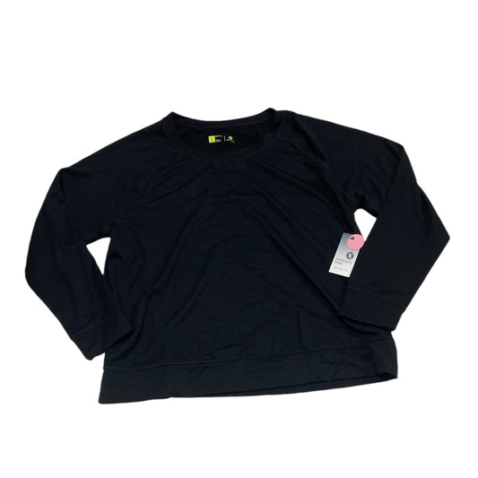 Athletic Top Long Sleeve Crewneck By Xersion In Black, Size: L