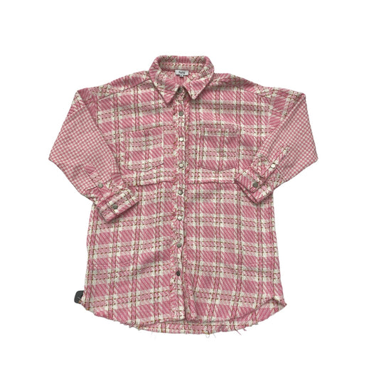 Jacket Shirt By Fate In Plaid Pattern, Size: S