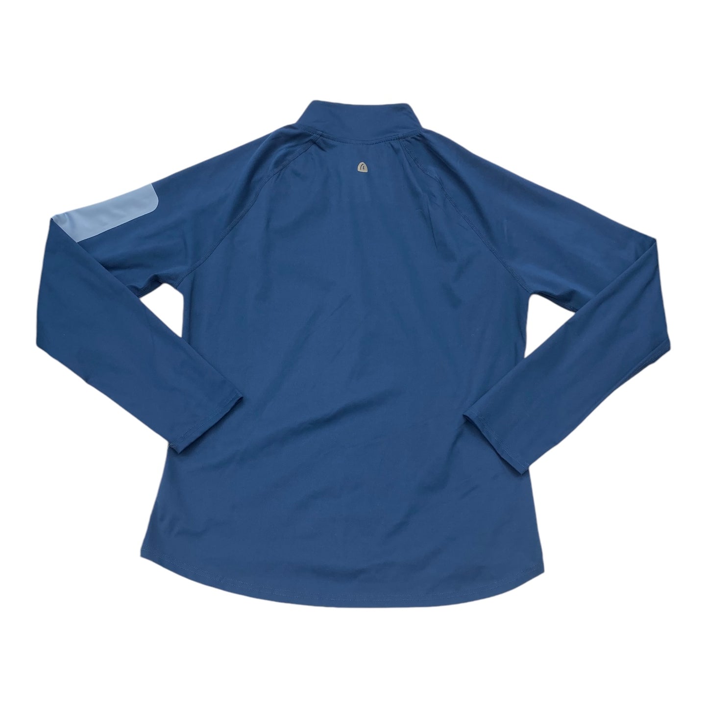 Athletic Top Long Sleeve Collar By Cmc In Blue, Size: L