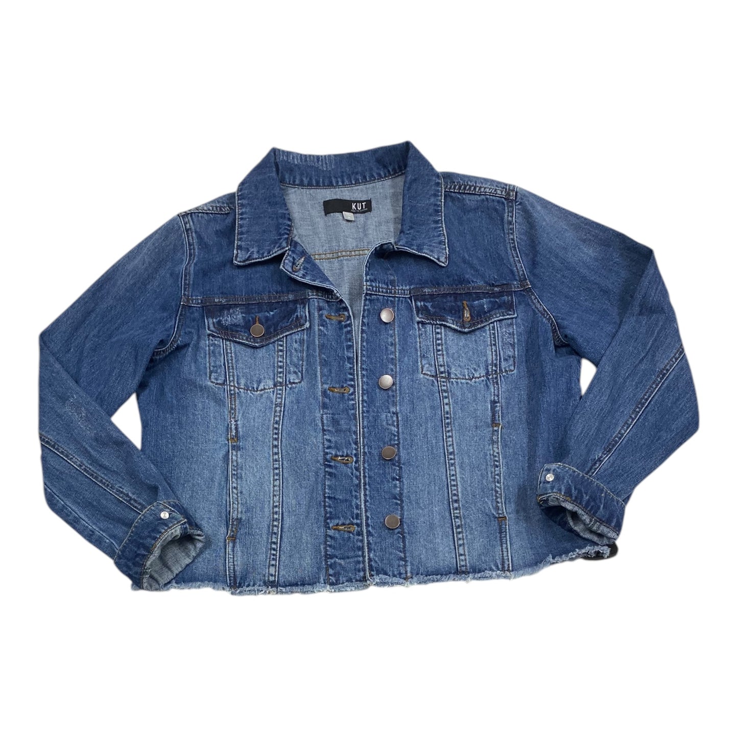 Jacket Denim By Kut In Blue, Size: Xl