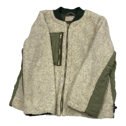 Jacket Faux Fur & Sherpa By We The Free In Green & Tan, Size: L