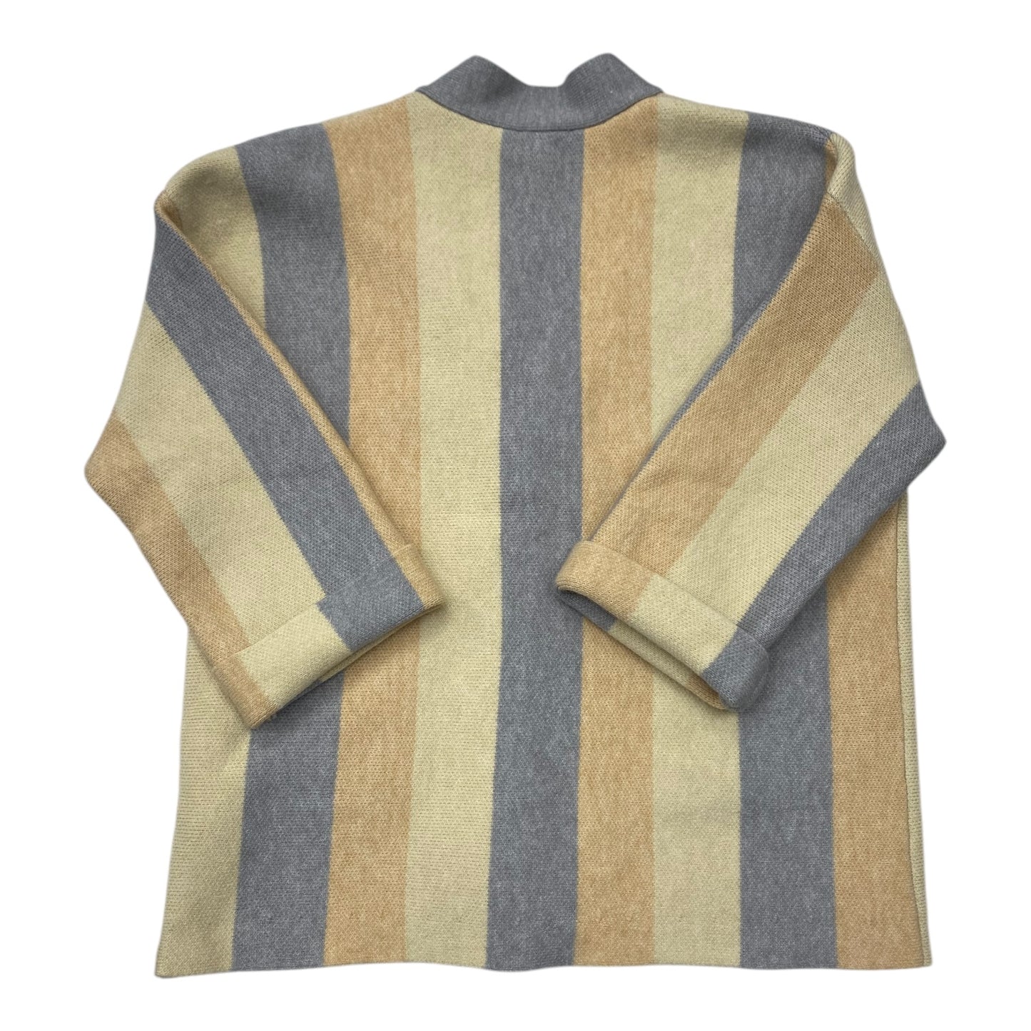 Sweater Cardigan By Oat In Striped Pattern, Size: S