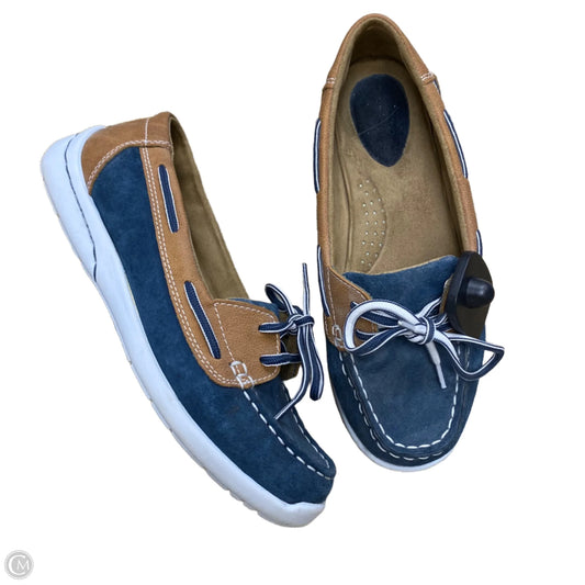 Shoes Flats By Bass In Blue & Brown, Size: 7.5