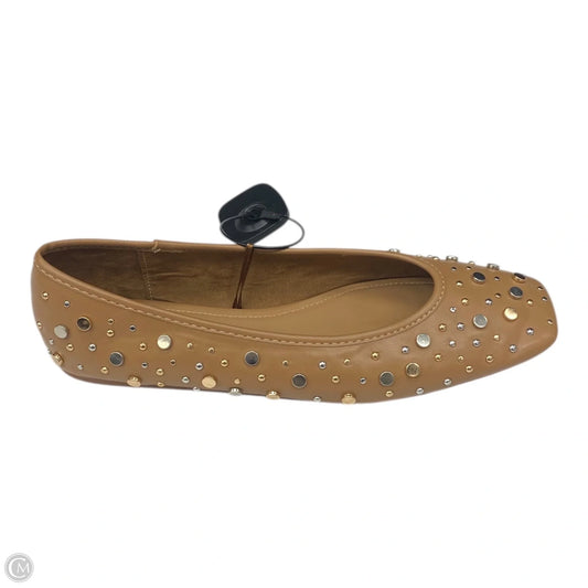 Shoes Flats By Zara In Brown & Gold, Size: 7.5