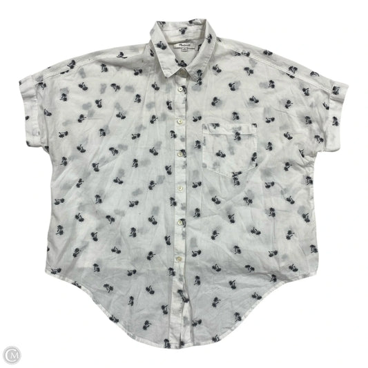 Top Short Sleeve By Madewell In Tropical Print, Size: M