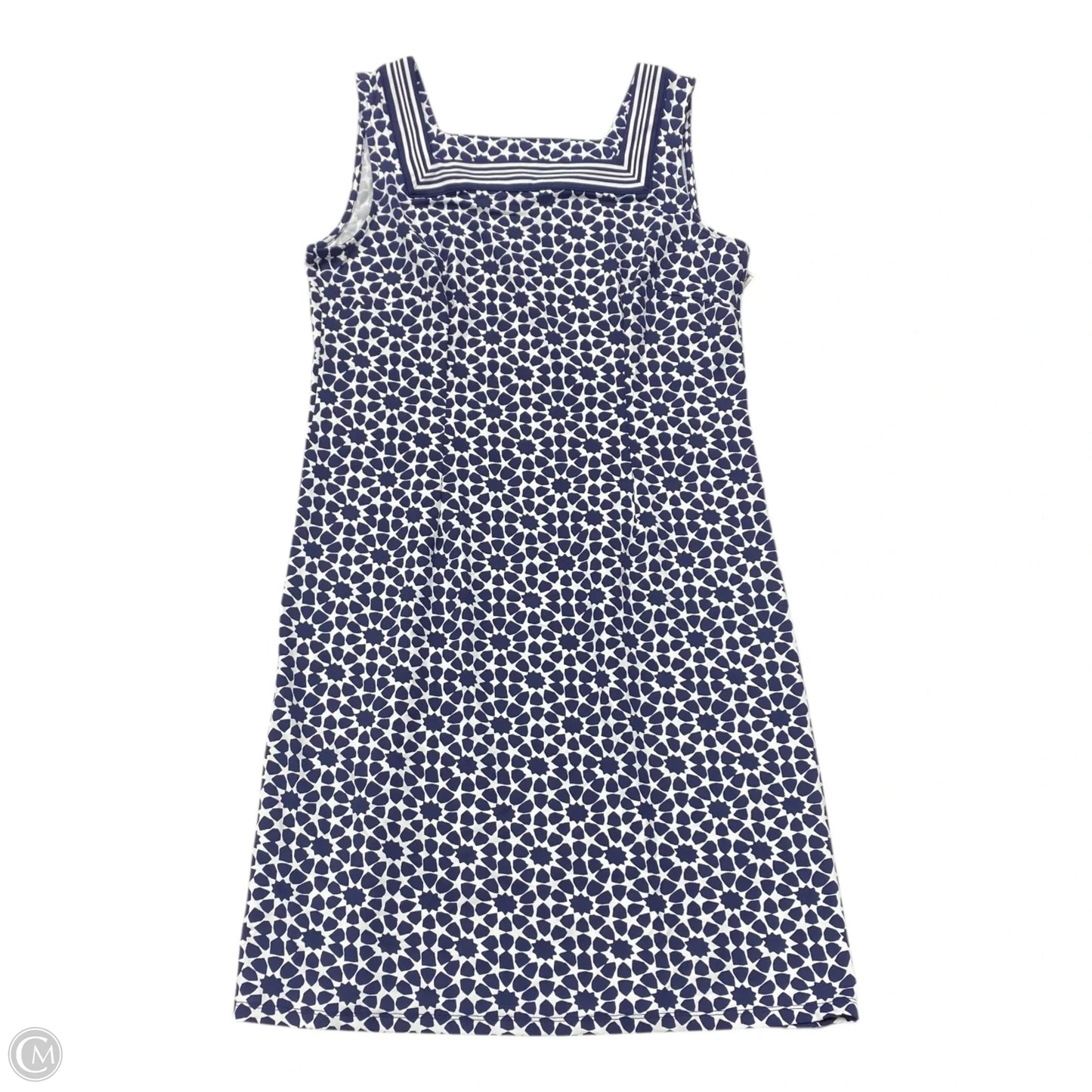 Dress Casual Midi By Talbots In Blue & White, Size: Mp