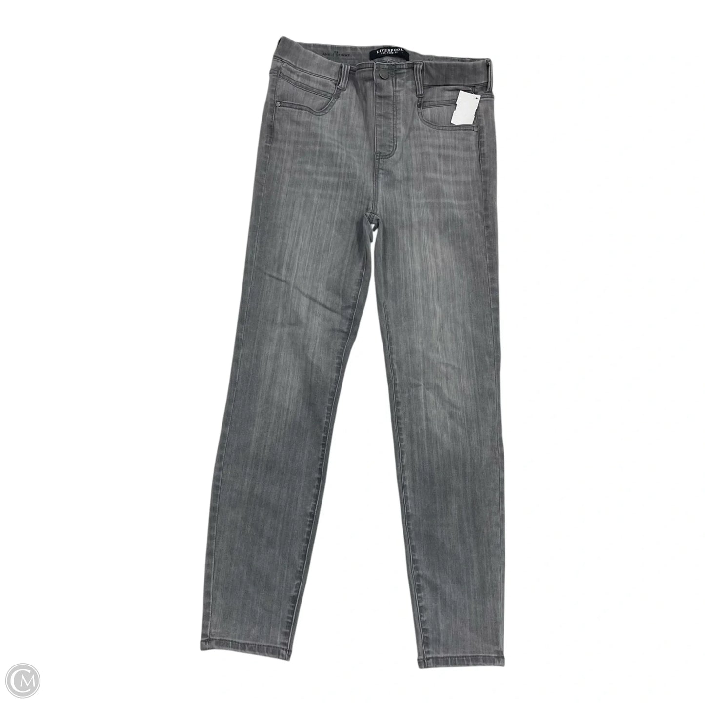 Jeans Skinny By Liverpool In Grey, Size: 8