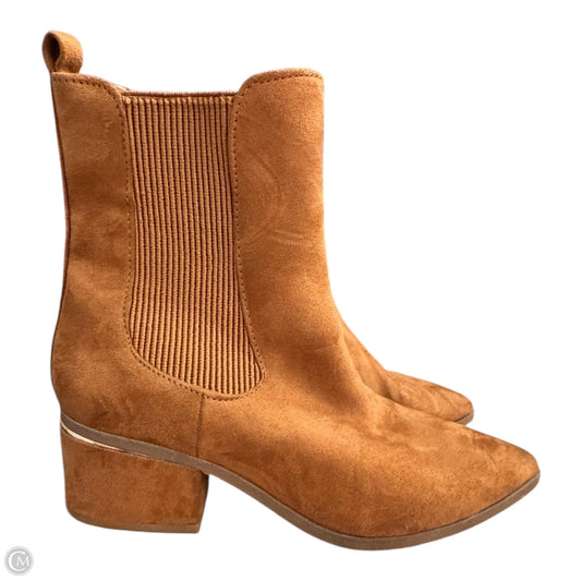 Boots Ankle Heels By Express In Brown, Size: 7