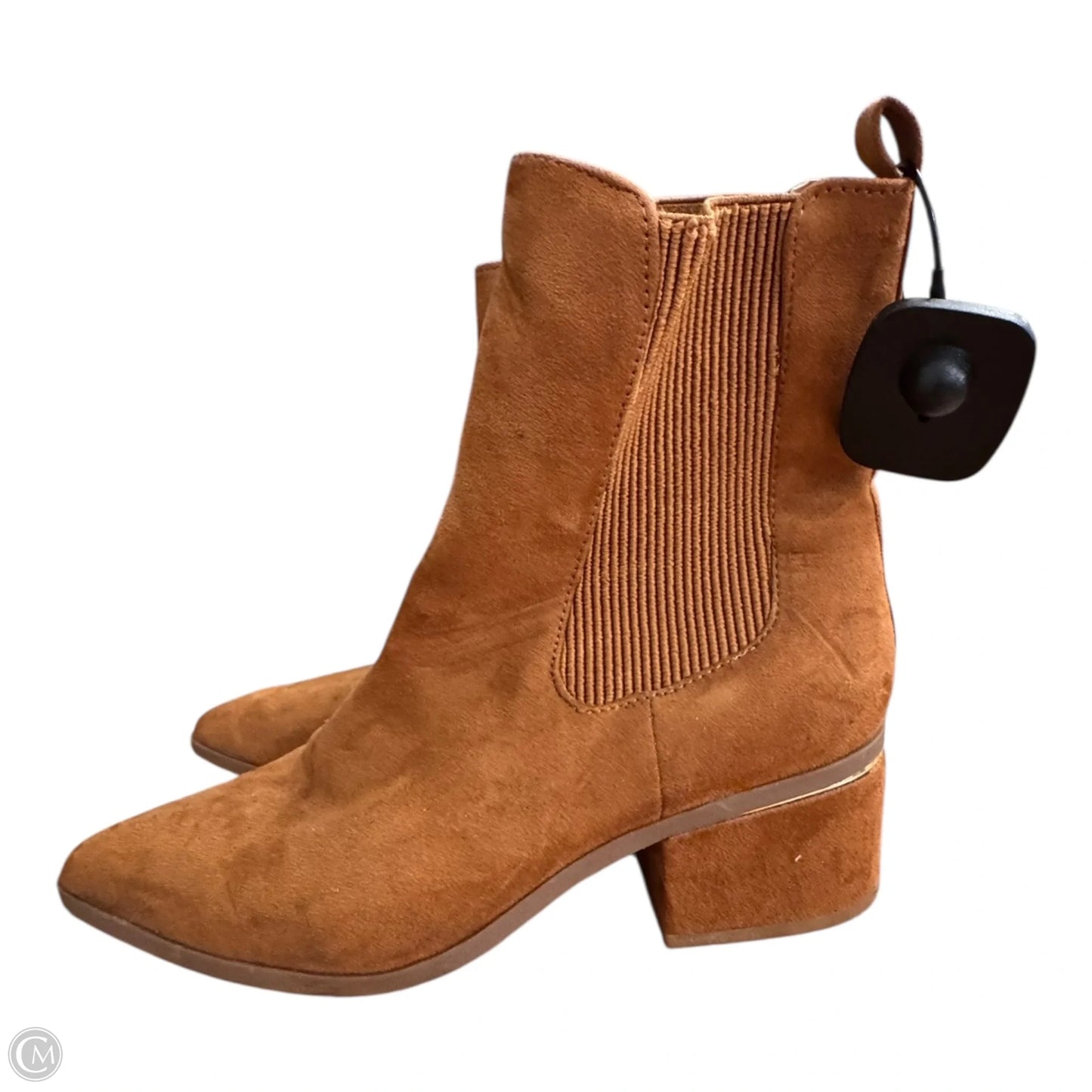 Boots Ankle Heels By Express In Brown, Size: 7