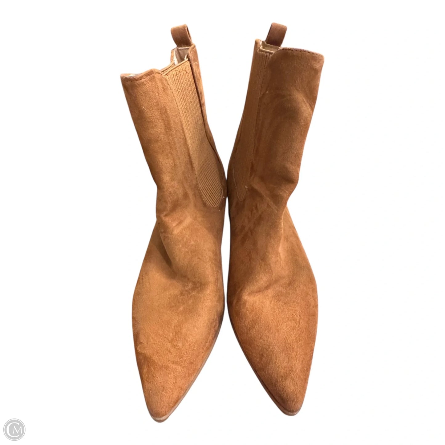 Boots Ankle Heels By Express In Brown, Size: 7