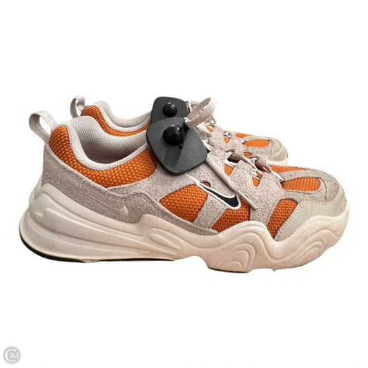 Shoes Athletic By Nike In Gold & Grey, Size: 9.5