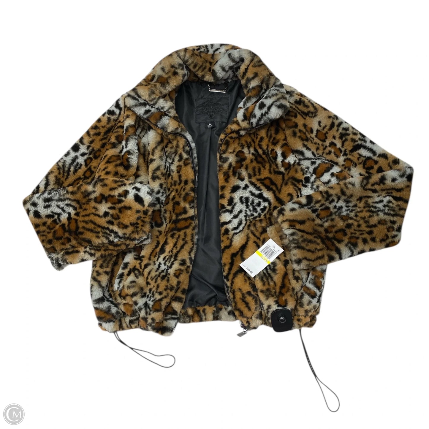 Jacket Faux Fur & Sherpa By Jou Jou In Animal Print, Size: M