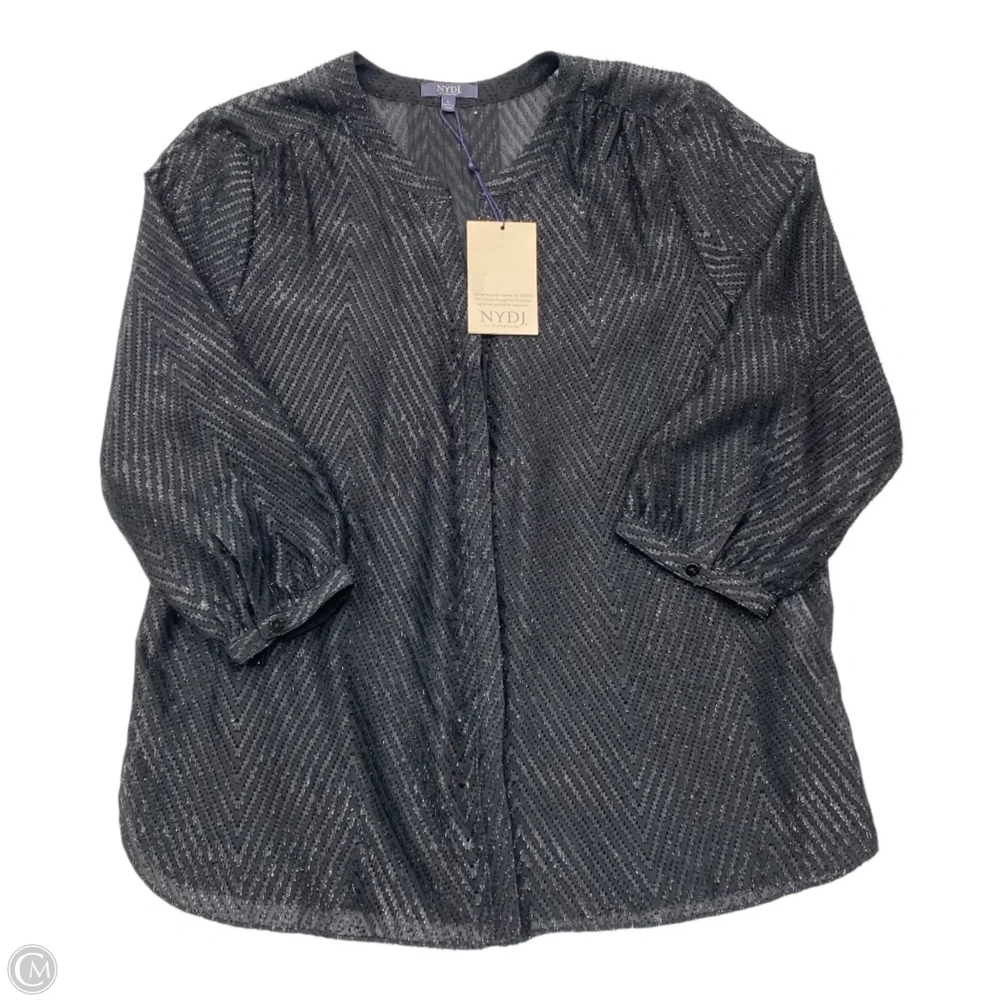 Top Long Sleeve By Not Your Daughters Jeans In Black, Size: L