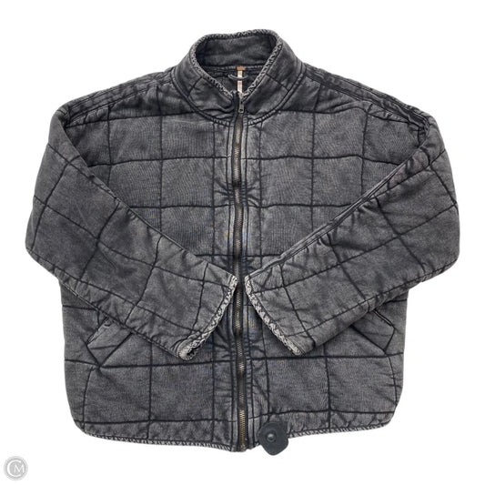 Jacket Puffer & Quilted By Free People In Black & Grey, Size: M
