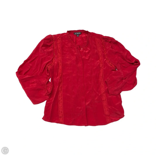 Top Long Sleeve By J. Crew In Red, Size: 10