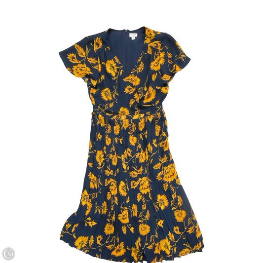 Dress Casual Midi By J. Crew In Blue & Yellow, Size: 6