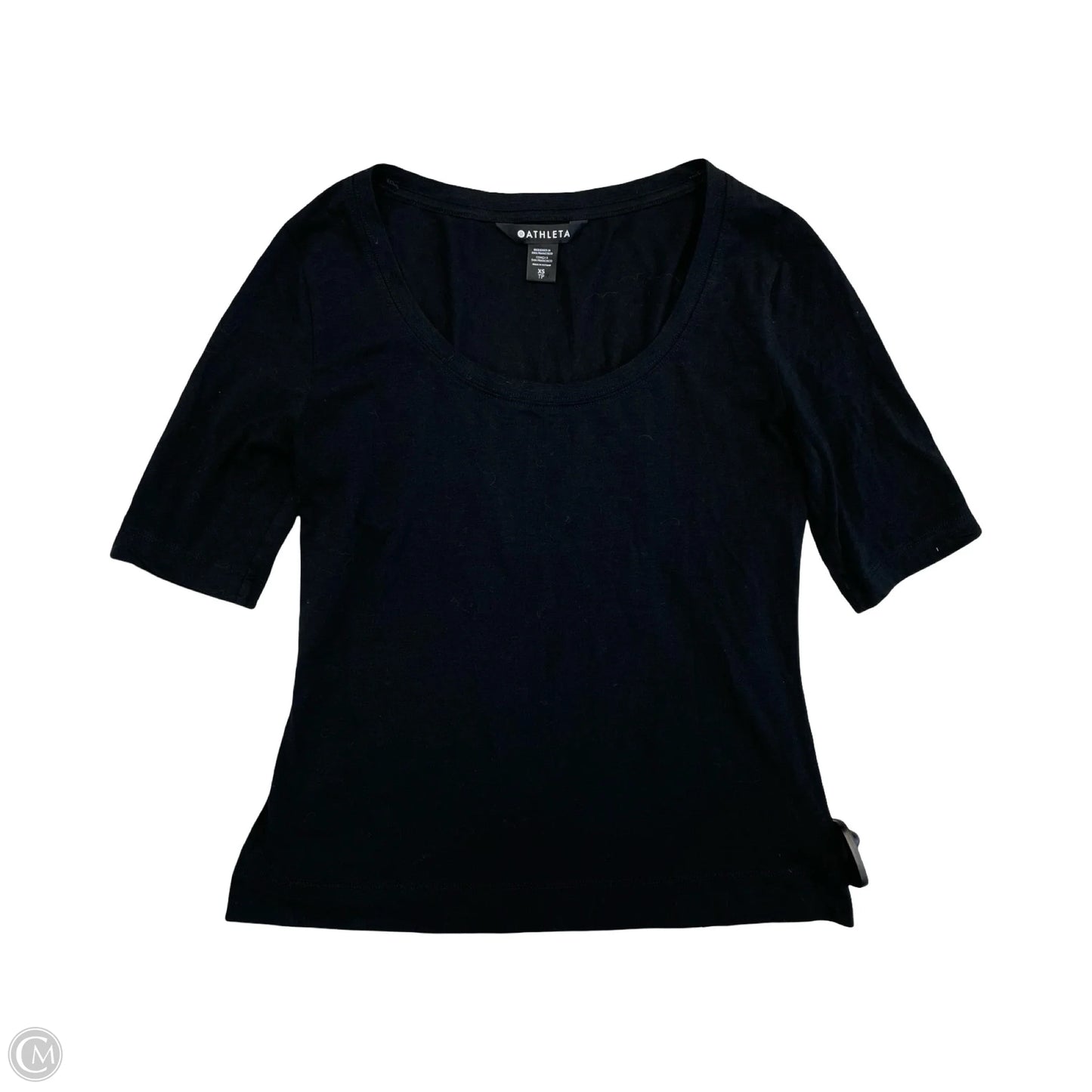Top Short Sleeve By Athleta In Black, Size: Xs