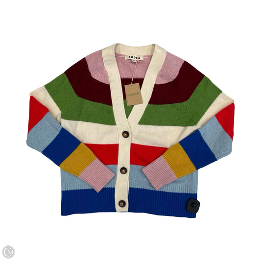 Sweater Cardigan By Boden In Striped Pattern, Size: S