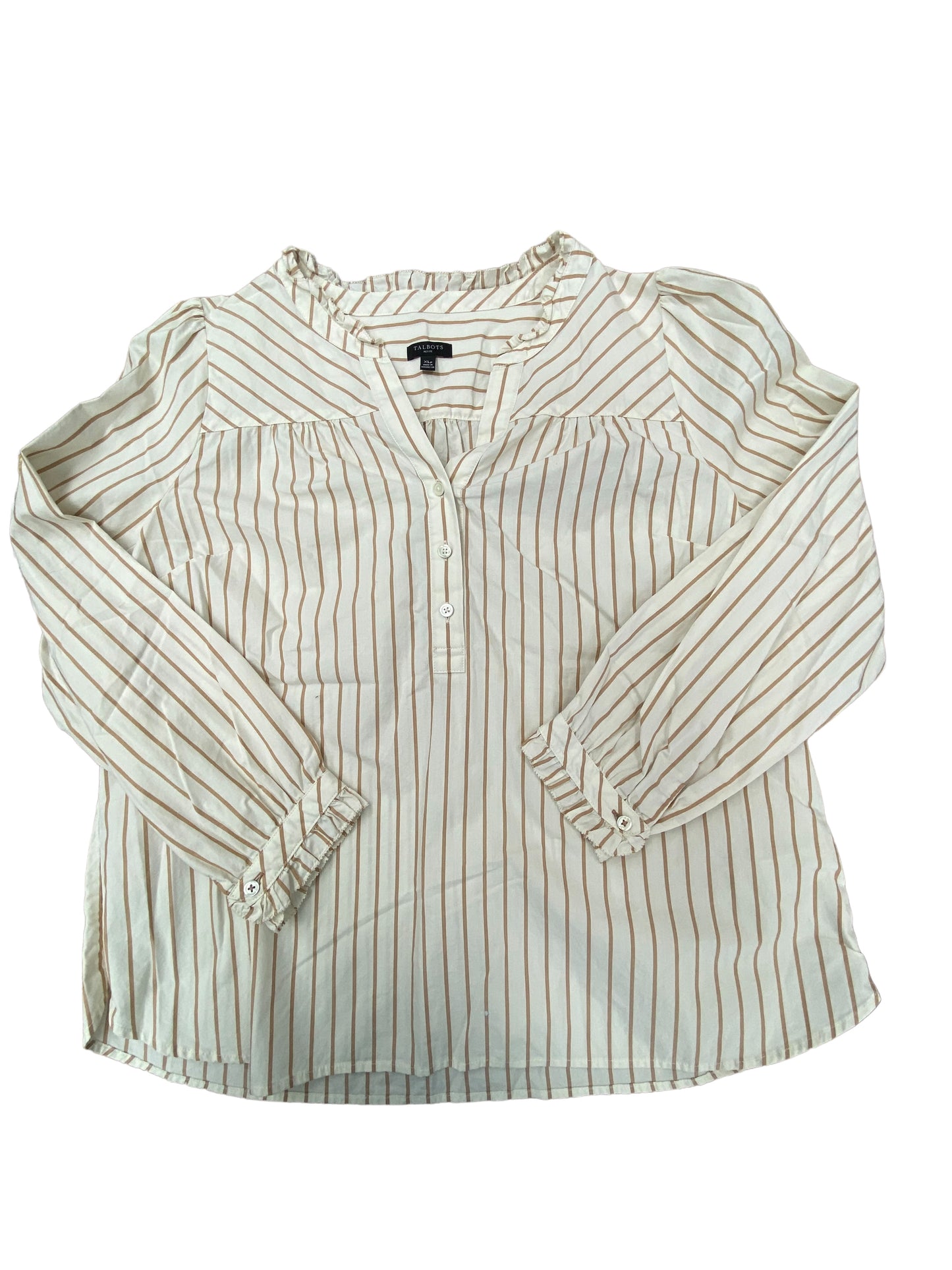 Striped Pattern Top Long Sleeve Talbots, Size Petite   Xl