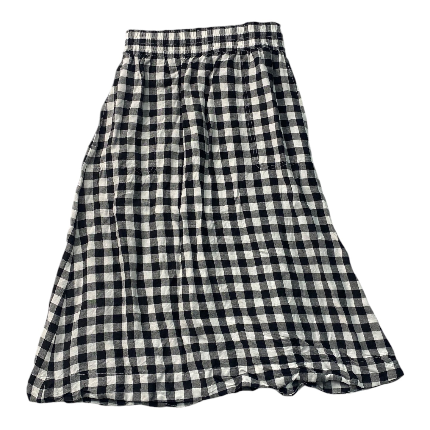 Skirt Midi By Madewell In Checkered Pattern, Size: Xs