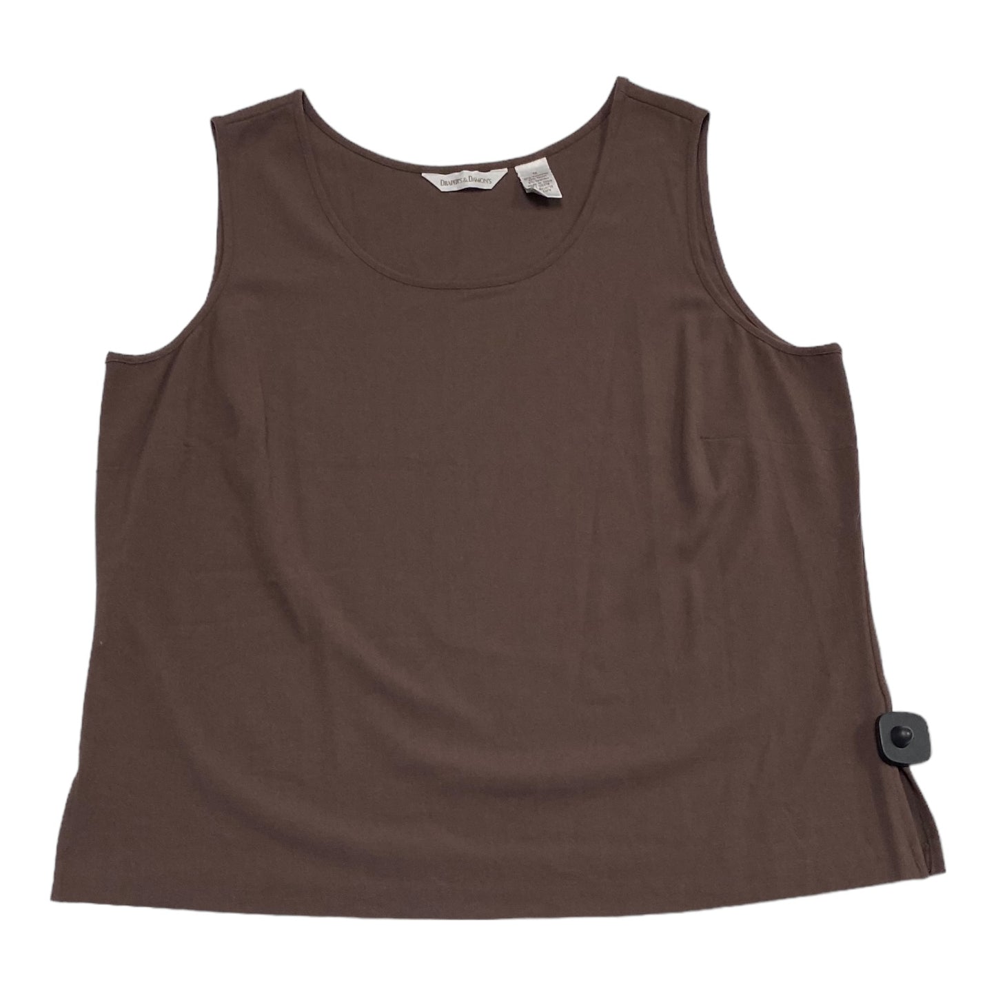 Taupe Top Sleeveless DRAPERS & DAMONS, Size 1x