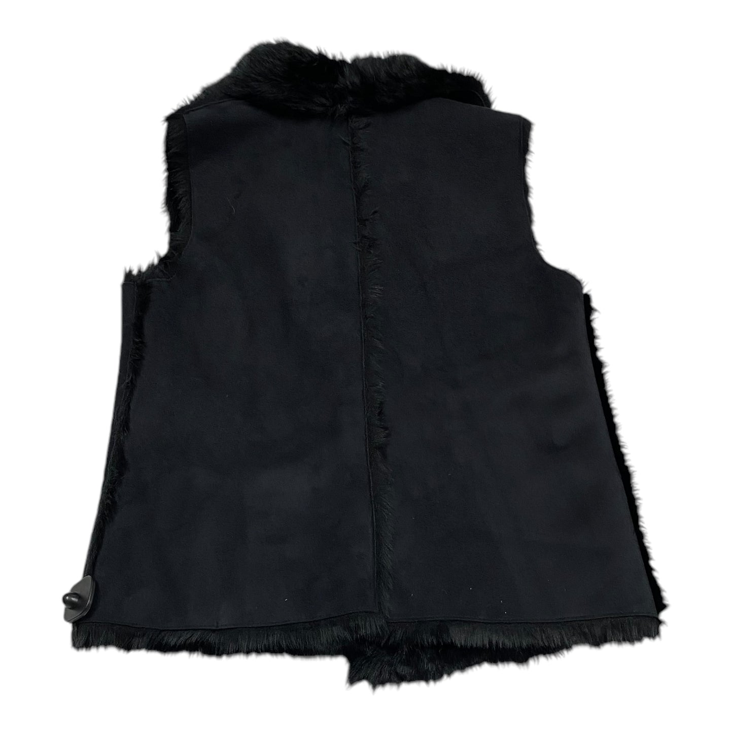 Vest Faux Fur & Sherpa By Loft In Black, Size: M