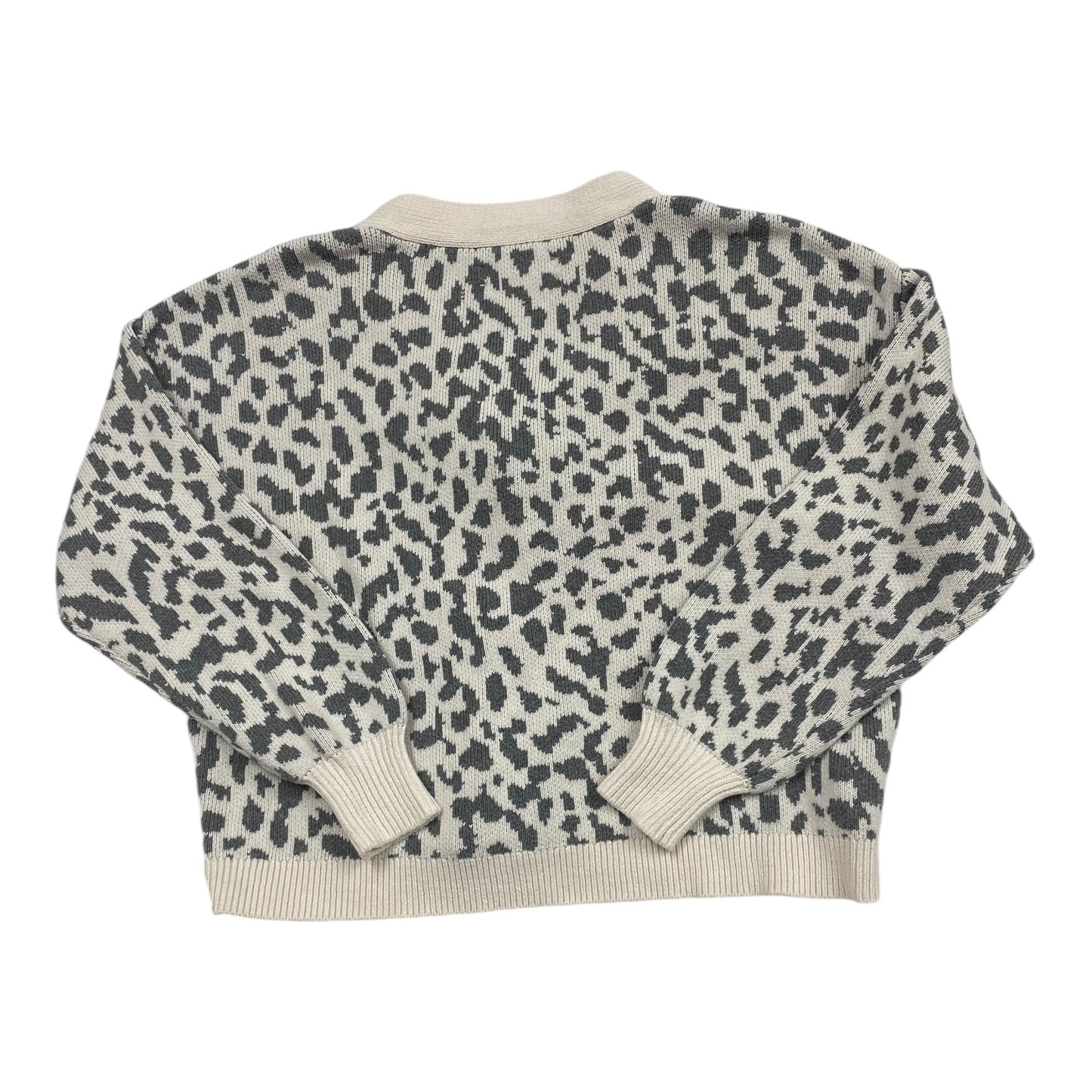 Sweater Cardigan By Loft In Animal Print, Size: M