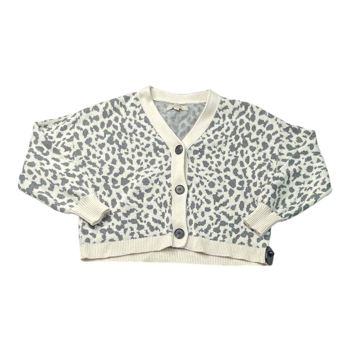 Sweater Cardigan By Loft In Animal Print, Size: M