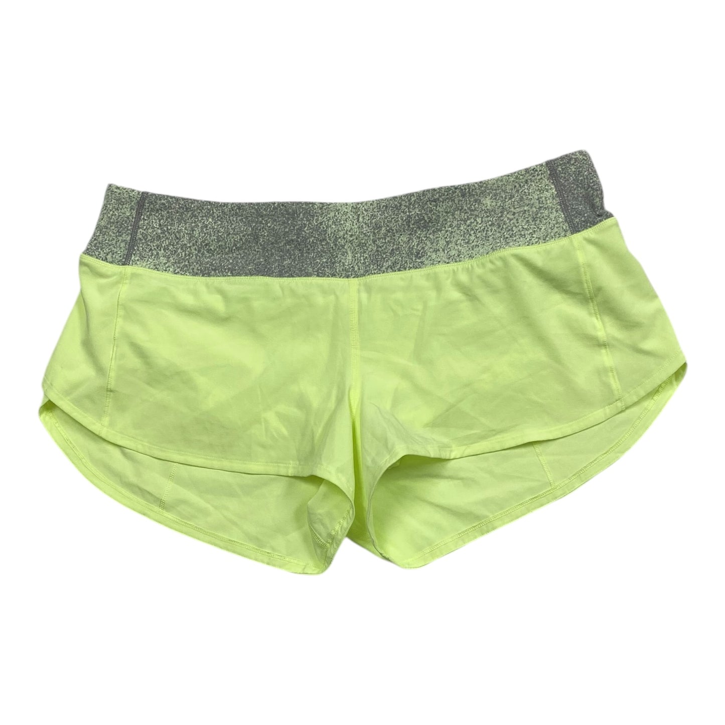 Athletic Shorts By Lululemon In Grey & Yellow, Size: 10