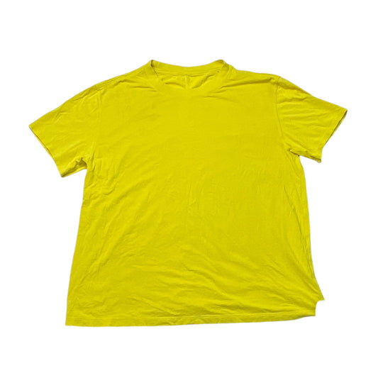 Athletic Top Short Sleeve By Lululemon In Yellow, Size: L