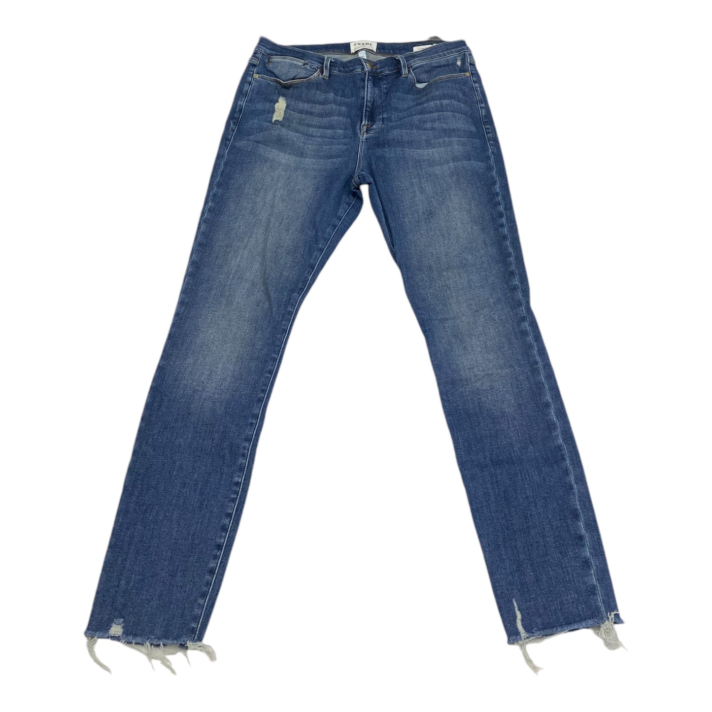 Jeans Skinny By Frame In Blue, Size: 16