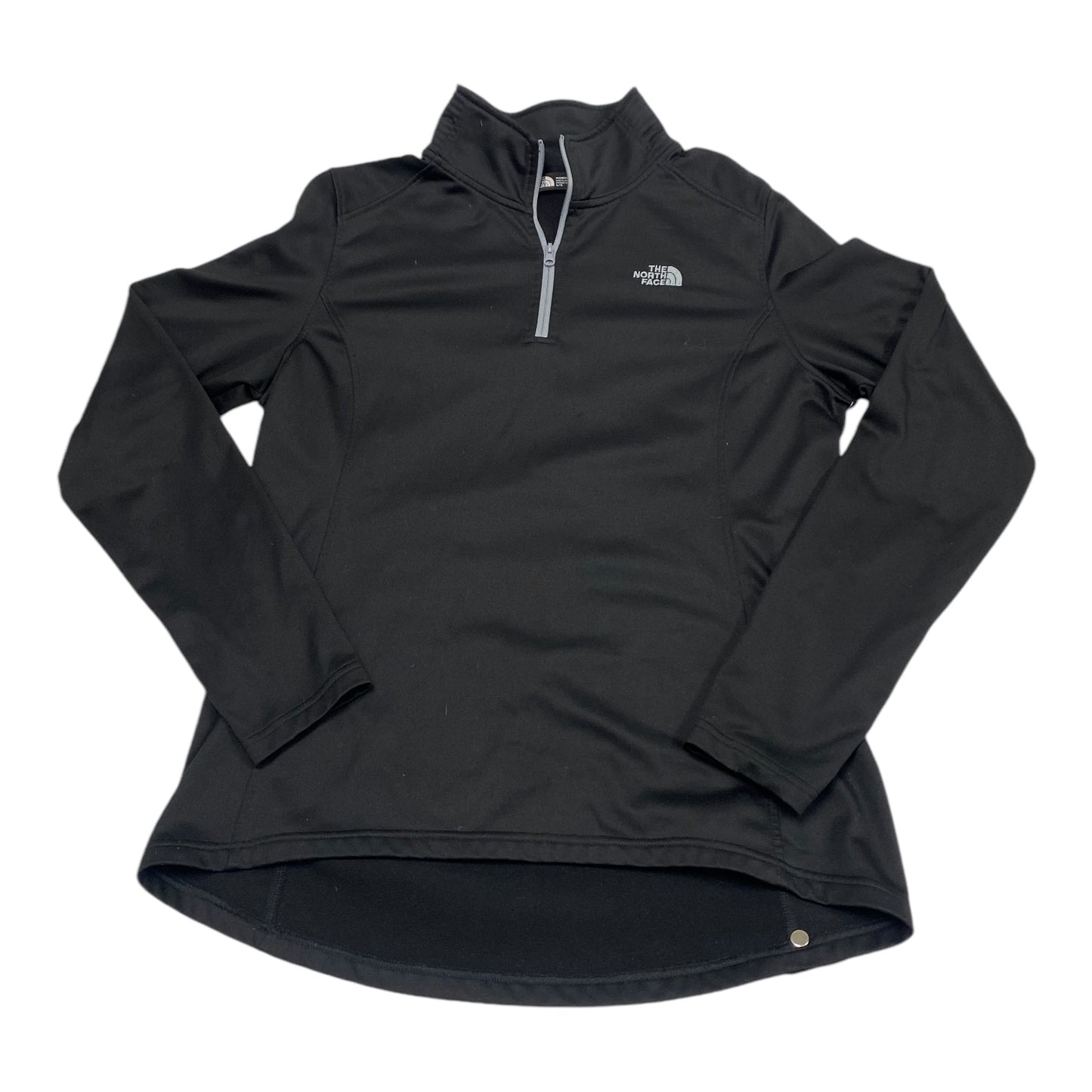 Athletic Top Long Sleeve Collar By The North Face In Black, Size: Large