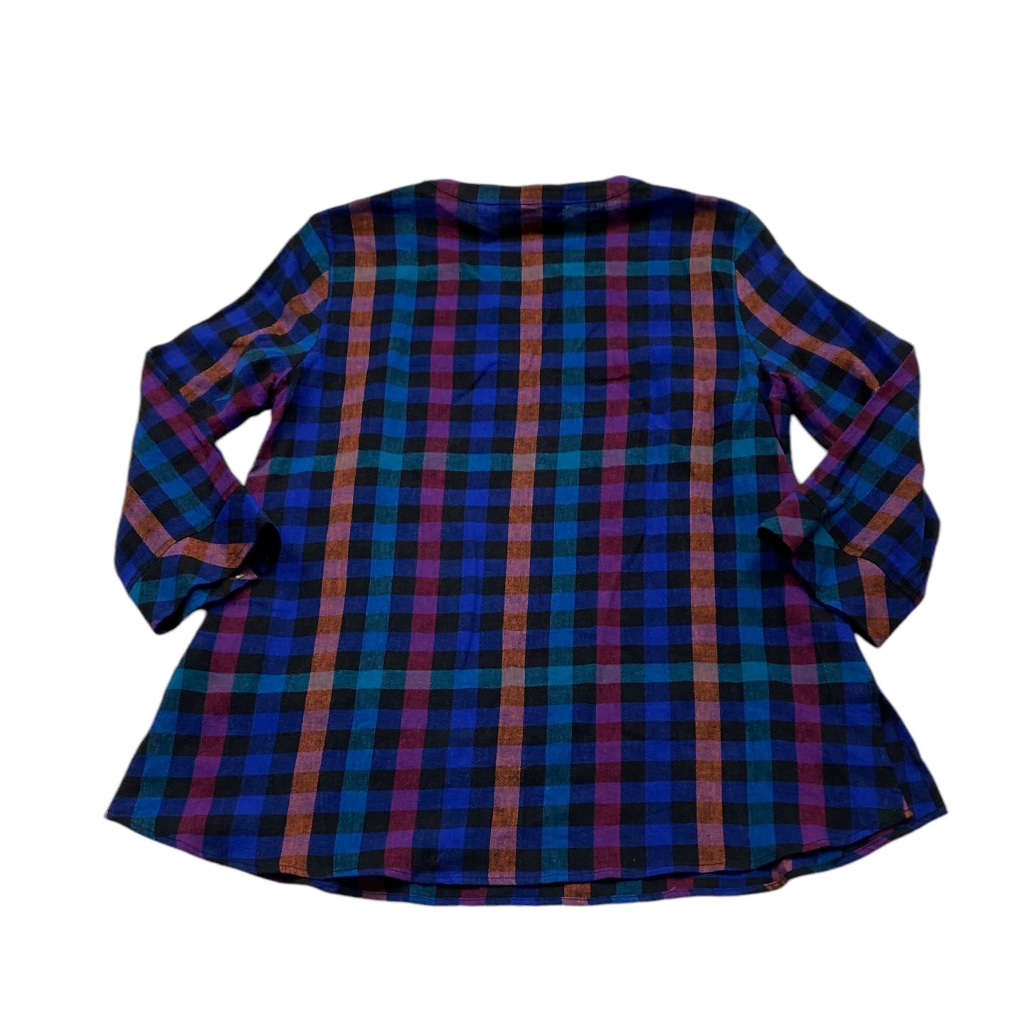 Top Long Sleeve By Ali Miles In Checkered Pattern, Size: S