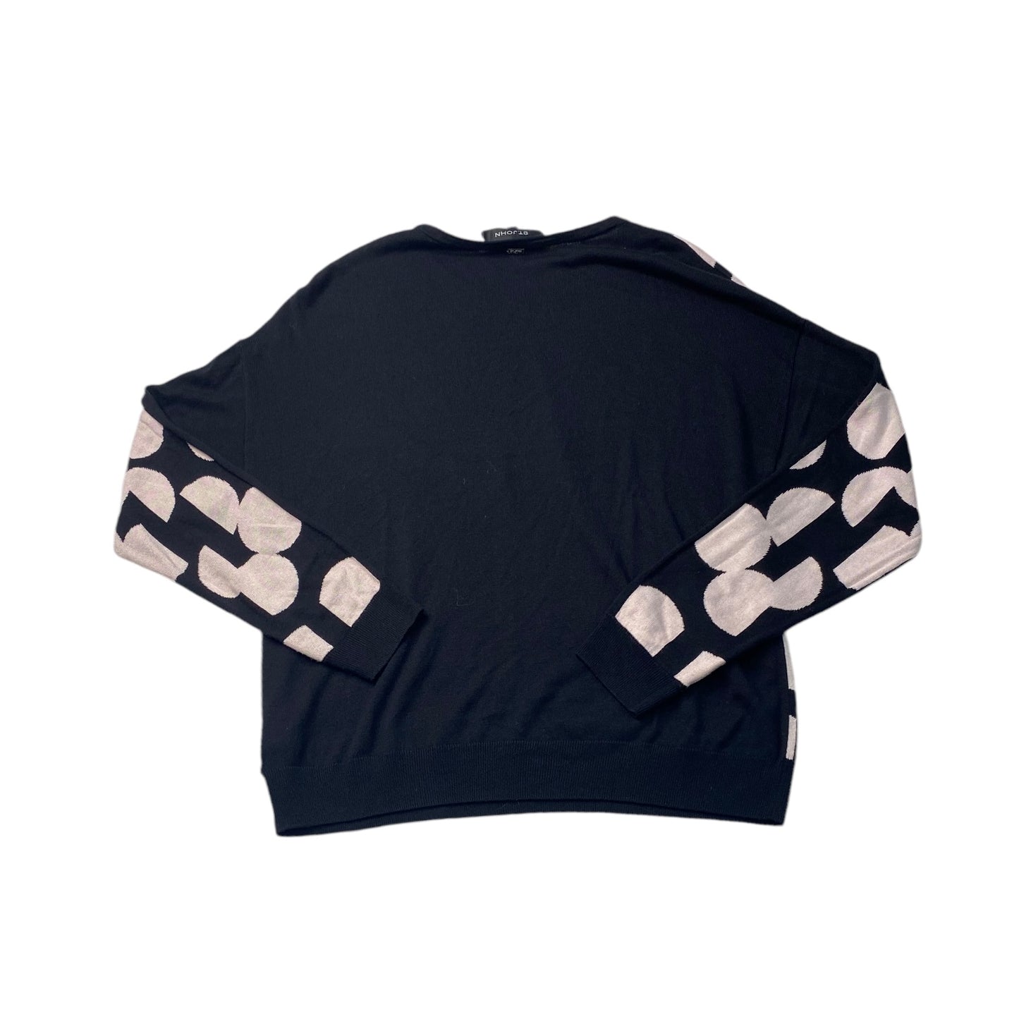 Sweater Designer By St. John In Black & Cream, Size: L