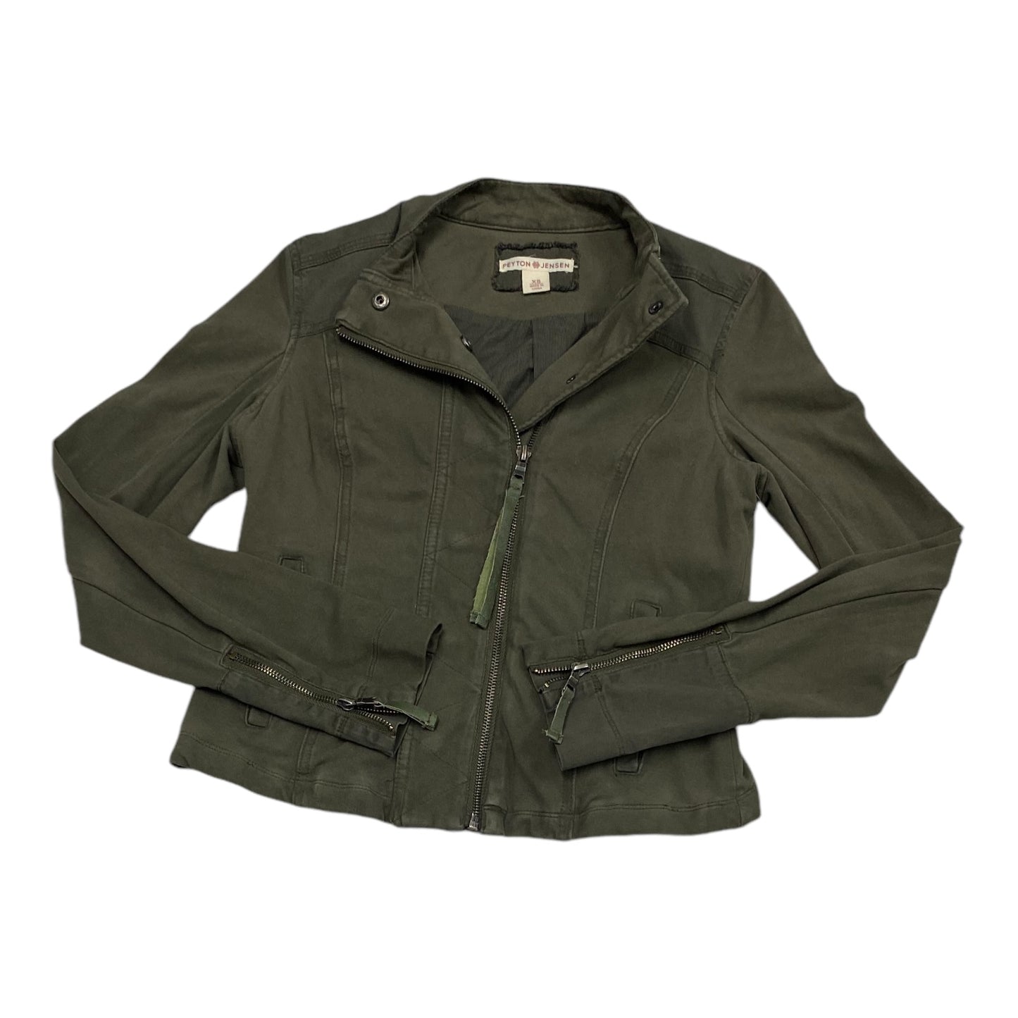 Jacket Moto By Peyton Jensen In Green, Size: Xs