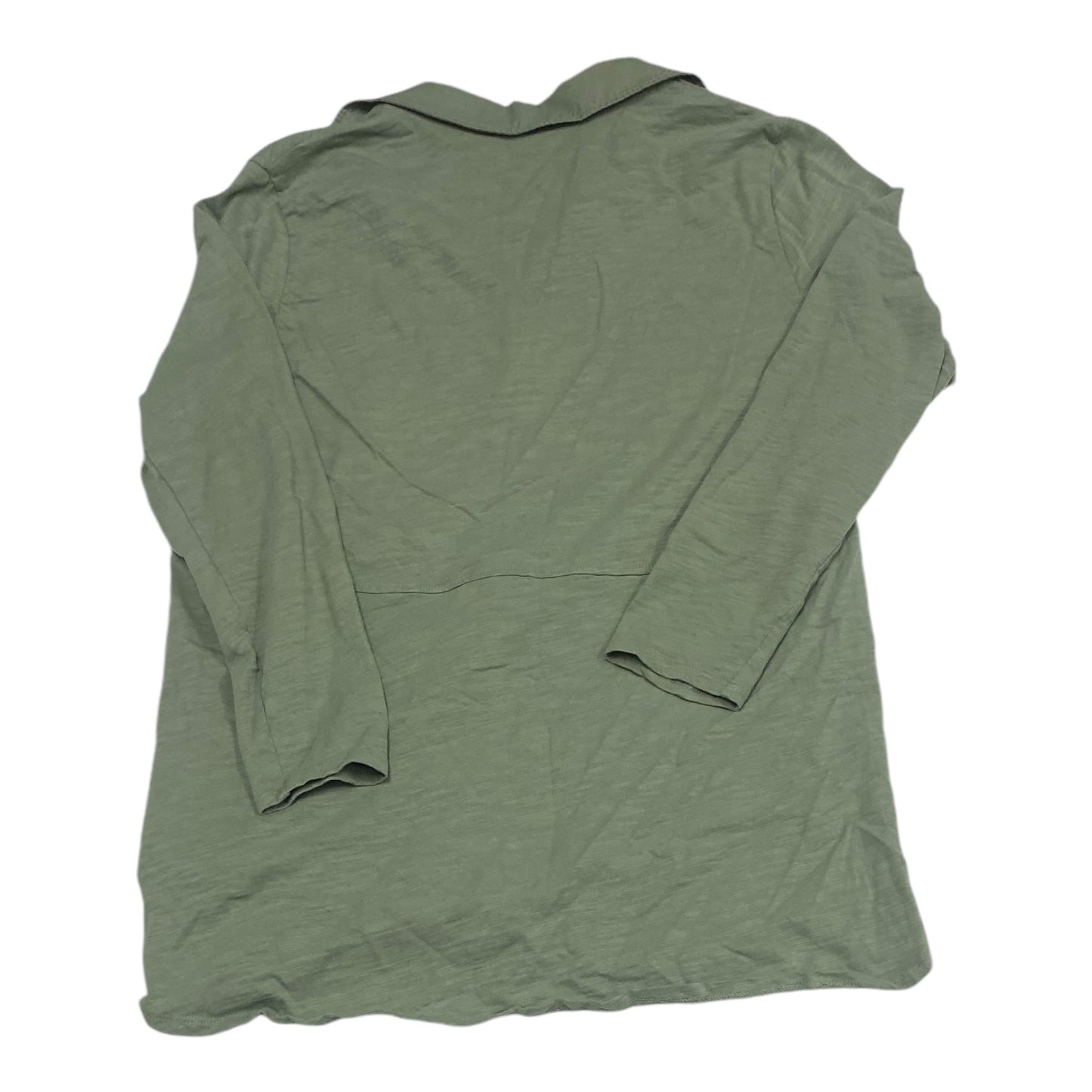 Top Long Sleeve By Soft Surroundings In Green & Tan, Size: L