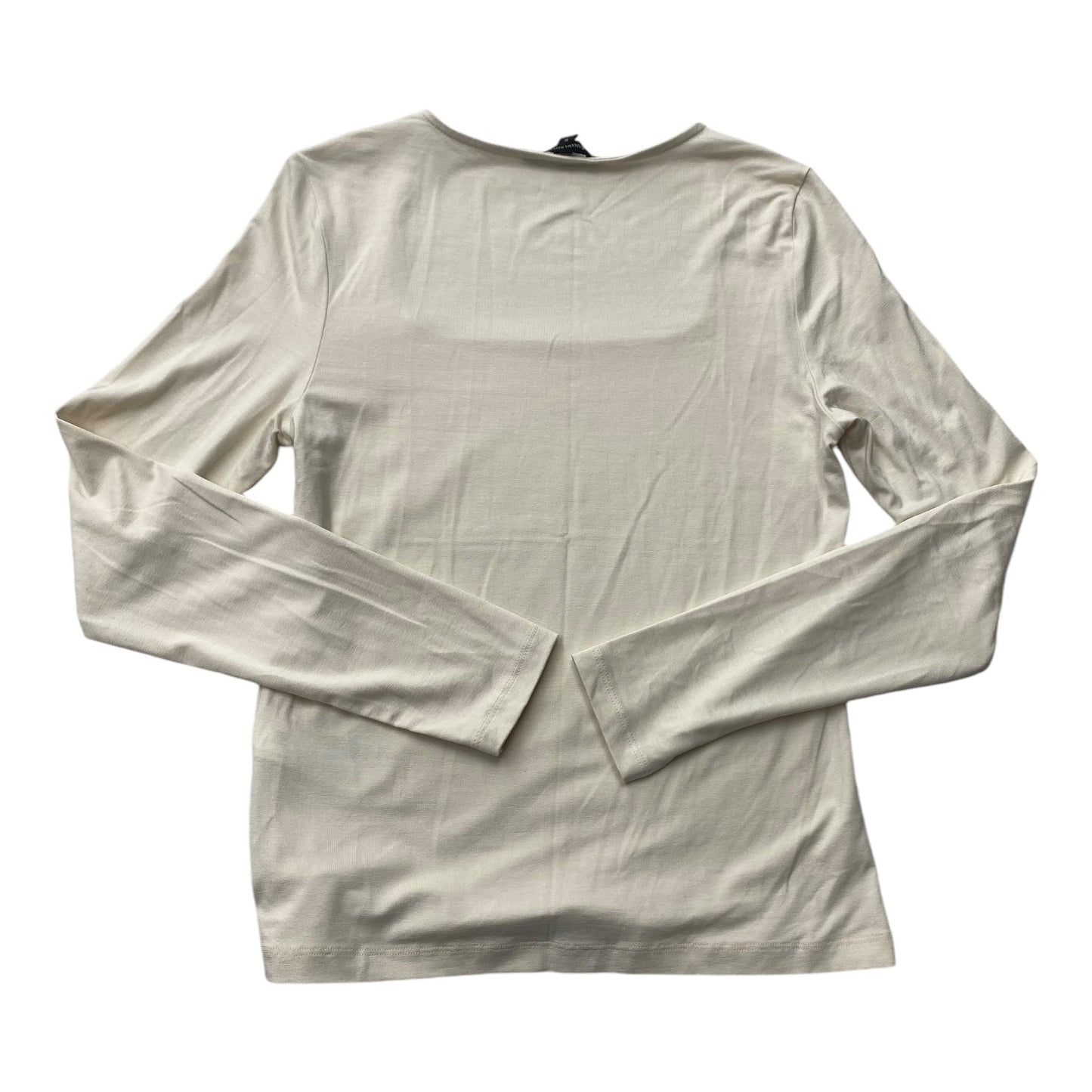 Top Long Sleeve By Banana Republic In Cream, Size: S