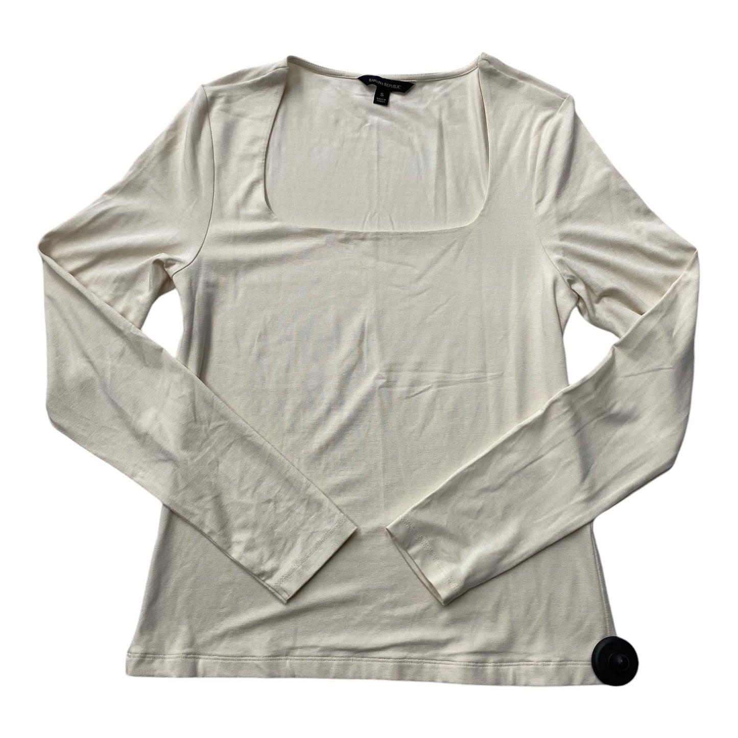 Top Long Sleeve By Banana Republic In Cream, Size: S